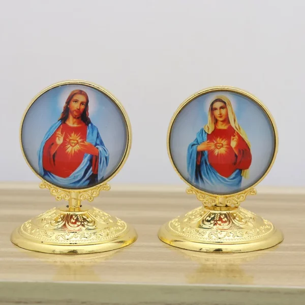 Statue religieuse pour la décoration de la maison, Jésus, la Vierge Marie, la Sainte icône, le Christ catholique, l'ange, la voiture, le bureau, les fournitures, nouveau, 2023 – Image 32