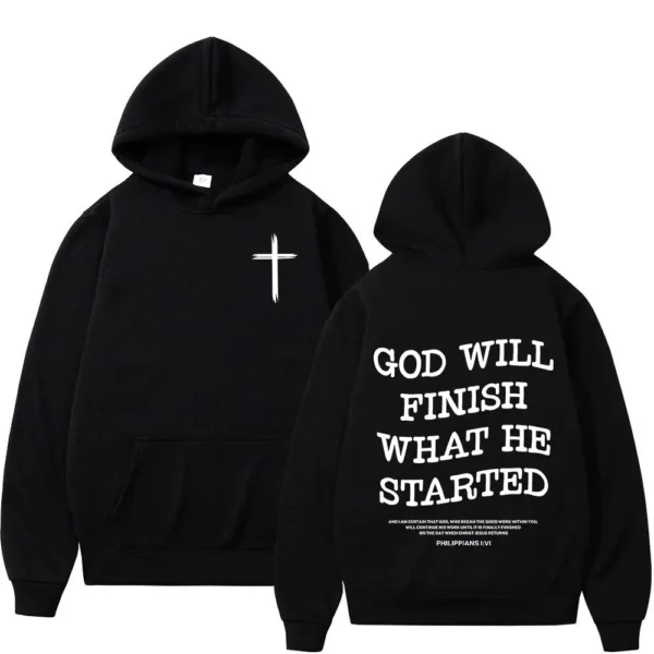 Sweat-shirt à capuche pour hommes et femmes, de haute qualité, à la foi chrétienne de jésus sur la peur, verset de la Bible, pulls Vintage à la mode, Streetwear – Image 27