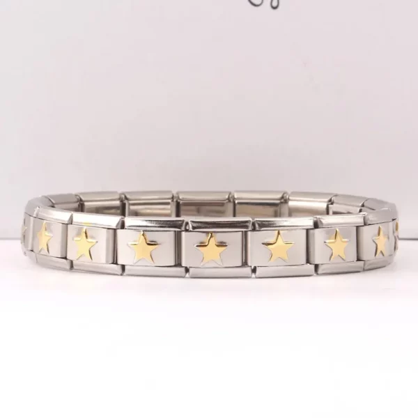 Coeur croix papillon italien breloque lien en acier inoxydable doré Bracelets bricolage faisant 9mm perles rétro Bracelet bijoux en gros – Image 27