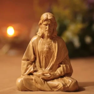 Statue du Sacré-Cœur Jésus, Figurine sainte, artisanat, cadeau religieux pour les amateurs d'art B03E