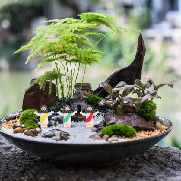 Mini Statue de jésus, 12 pièces, petites Figurines en PVC, décorations religieuses, fournitures de pâques, accessoires pour la maison, petites Figurines – Image 4