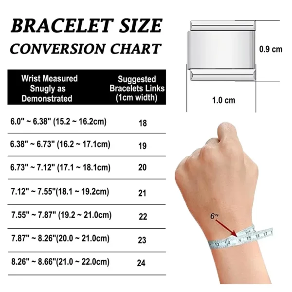 Coeur croix papillon italien breloque lien en acier inoxydable doré Bracelets bricolage faisant 9mm perles rétro Bracelet bijoux en gros – Image 62