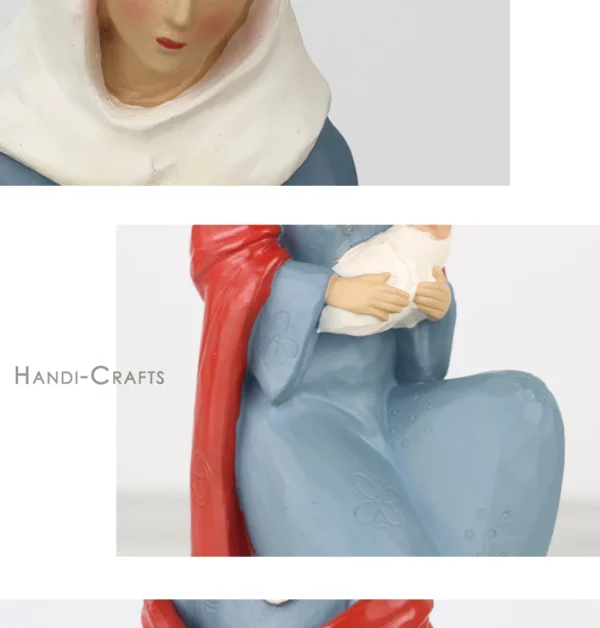 Figurines de la Vierge Marie et de Bébé Jésus en Résine, Figurine d'Ange de Style Vintage, Cadeaux de Mariage Artisanaux – Image 18