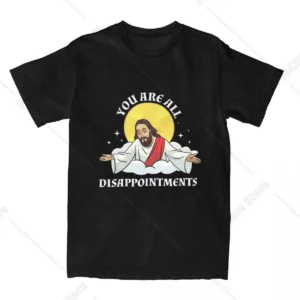 T-Shirt à Manches Courtes et Col Rond en Coton pour la Plage, Vêtement de Grande Taille, avec Motif de Jésus-Christ, You Are All Design, Harajuku