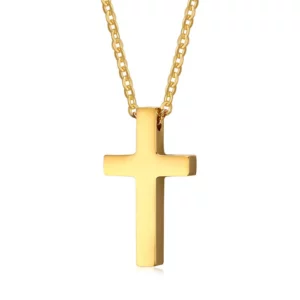 Pendentif croix de jésus pour femmes, couleur or argent, collier croix de foi en acier inoxydable, bijoux religieux, cadeau 2025