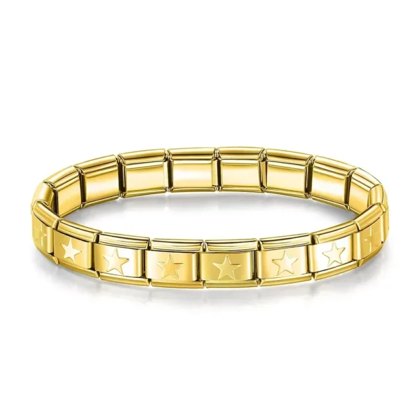 Coeur croix papillon italien breloque lien en acier inoxydable doré Bracelets bricolage faisant 9mm perles rétro Bracelet bijoux en gros – Image 17