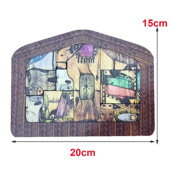 Puzzle de Jésus en bois pour la décoration de la maison, jeu de puzzle de Noël, conception unique brûlée, bureau drôle, FigAuckland, Nativité – Image 10