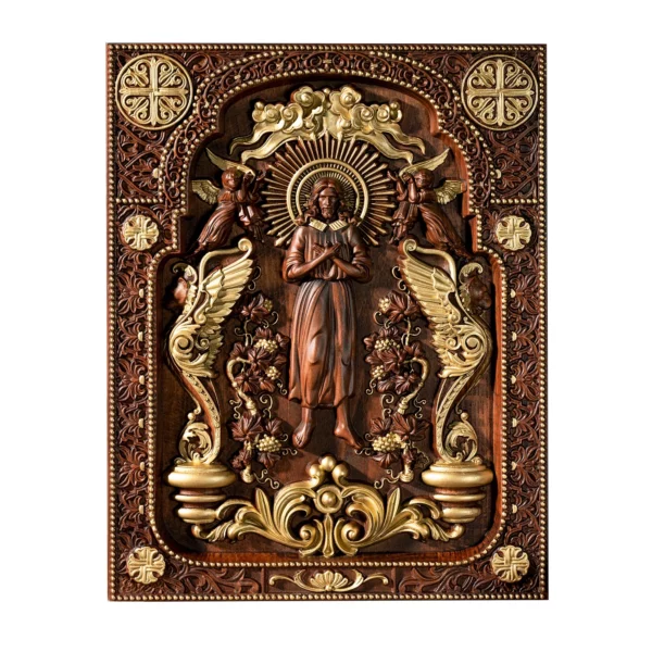 Jésus-Christ Icône de l'Ascension Jésus et Lion en bois, Statue chrétienne, Meilleur cadeau pour les disciples – Image 7