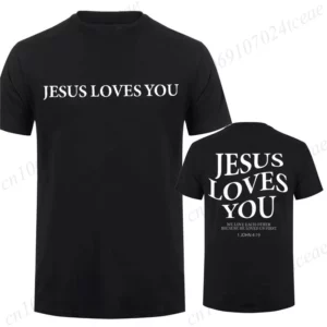 Jésus vous aime lettre imprimer hommes femmes T-Shirts été respirant doux T-Shirts rue mode à manches courtes décontracté Sport vêtements