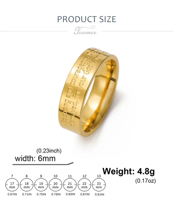 Teamer Bagues en acier inoxydable de poisson de Jésus pour les femmes et les couples, matiques de doigt larges, amulette de prière religieuse et chrétienne, cadeau de bijoux, nouveau – Image 20