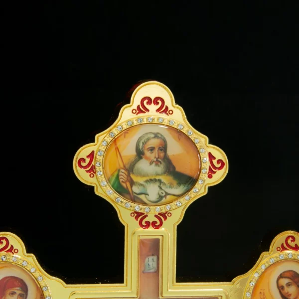 HTISOK-Croix Orthodoxe Réaliste, Cadeau Religieux, Alliage D.lique Plaqué Or, Passion Jésus, Sainte Image, Croix de Prière – Image 10