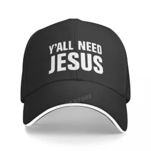 Casquette de baseball imprimée lettre de Jésus pour hommes et femmes, chapeau de camionneur, Snapback CasAdvantages, Y'all Need Fashion
