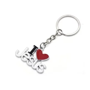 Bijoux religieux coeur en métal j'aime jésus porte-clés pour hommes femmes porte-clés