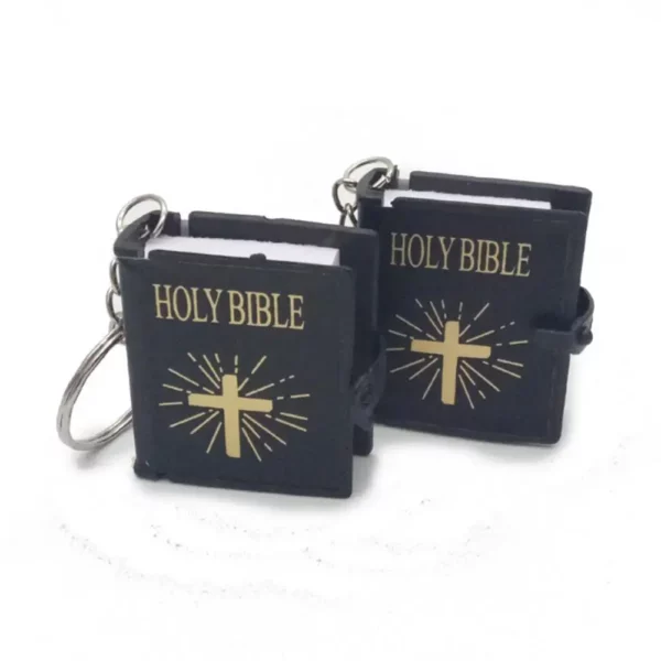 Mini porte-clés de salle de bain LY BIBLE pour femme, croix de Jésus chrétien, porte-clés musulman, breloque pour sac, prière, bénédiction de Dieu, accessoires de porte-clés, anglais – Image 4