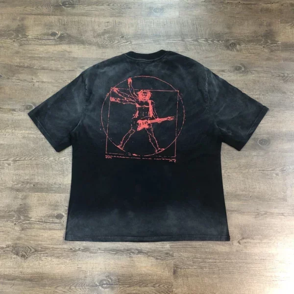 JESUS HIGHWAY TO HEAVEN SAINT MICHAEL T-shirt Hommes Femmes 1:1 Streetwear Noir Lavé T-shirt Top T-shirts – Image 12