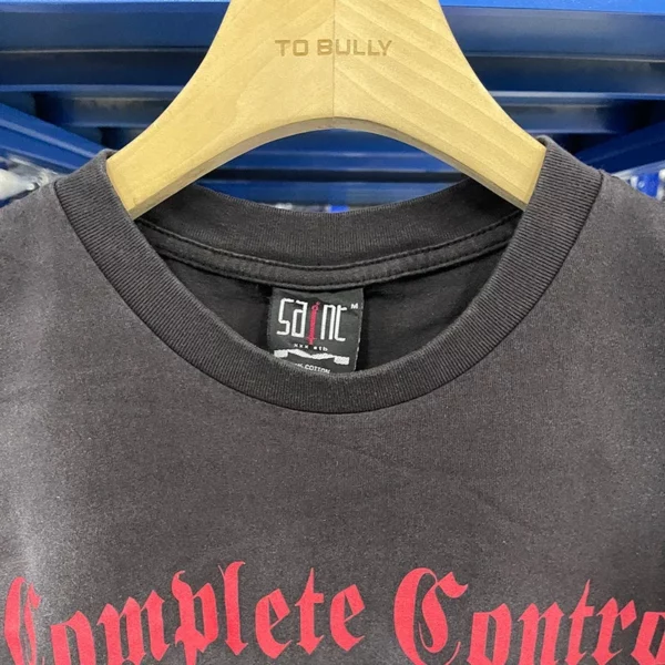 Toutes les saisons meilleure qualité coton Vintage lavé noir endommagé t-shirt hommes femmes jésus imprimé Saint à manches longues t-shirts hauts – Image 4