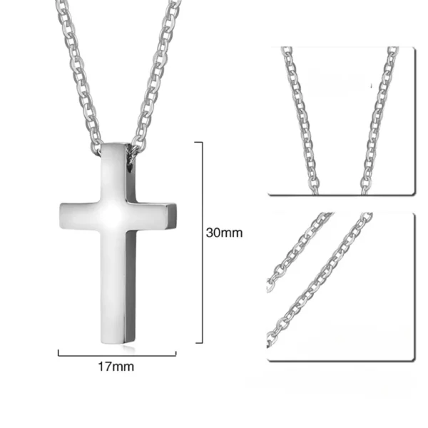 Pendentif croix de jésus pour femmes, couleur or argent, collier croix de foi en acier inoxydable, bijoux religieux, cadeau 2025 – Image 10