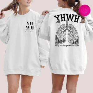 YHWH Lungs sweat chrétien Yahweh pull foi vêtements religieux à capuche hommes femmes unisexe Streetwear jésus cadeau hauts