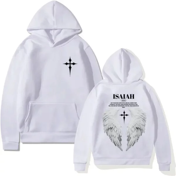 Sweats à capuche unisexes Aile de Jésus, verset de la Bible, Répulsif, PVD, Gothique, Décontracté, Sourire, Streetwear, ChimHarajuku, Chrétien, Esthétique – Image 12