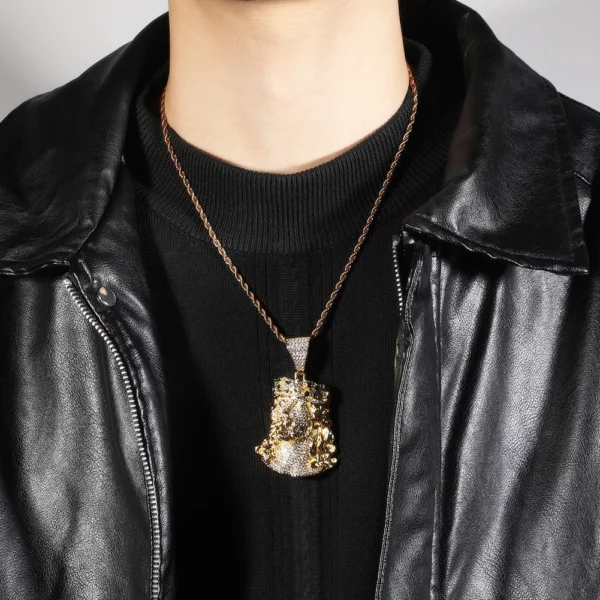 UwinGreen couronne jésus pendentif Punk accessoires tour de cou hommes Hiphop complet glacé collier hommes chaîne bijoux cadeau – Image 4