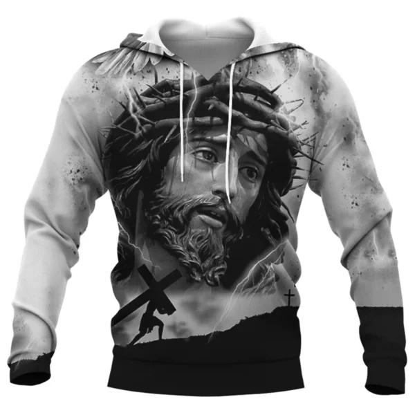 Jésus Amen sweat à capuche pour hommes vêtements unisexe 3D noël dieu vous bénisse imprimé nouveau dans sweats à capuche femmes Harajuku mode y2k pulls – Image 17