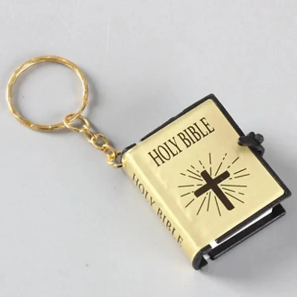 Mini porte-clés anglais sainte Bible, 1 pièce, religieux, chrétien, croix de jésus – Image 7