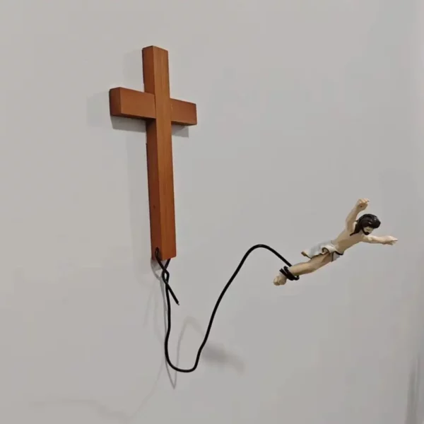 Ornements décoratifs d'artisanat religieux, Bunduextrêmes Jumping Jesus, Escales de Pâques, Cadeaux de vacances, Décorations de confrontation, K7R5 – Image 8