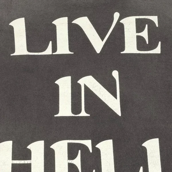 Toutes les saisons meilleure qualité coton Vintage lavé noir endommagé t-shirt hommes femmes jésus imprimé Saint à manches longues t-shirts hauts – Image 41