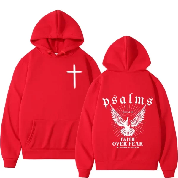 Sweat-shirt à capuche pour hommes et femmes, de haute qualité, à la foi chrétienne de jésus sur la peur, verset de la Bible, pulls Vintage à la mode, Streetwear – Image 10