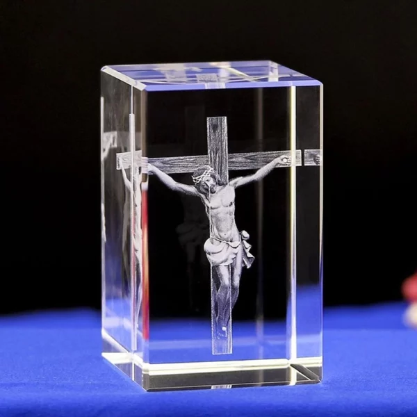 Portrait de jésus catholique chrétien moderne, 6 sortes, ornements en cristal, croix de jésus sculptée en 3D créative, accessoires de décoration pour la maison – Image 12