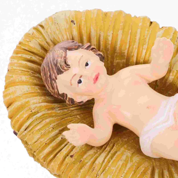 Jouets résine Statue nativité de jésus Halloween noël bébé Figurines naissance enfant – Image 4