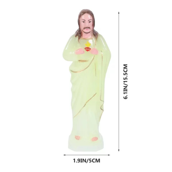 Statue de jésus en plastique, ornement, cadeau religieux, décoration de maison, christianisme catholique, Figurine Miniature, Table de bureau – Image 5