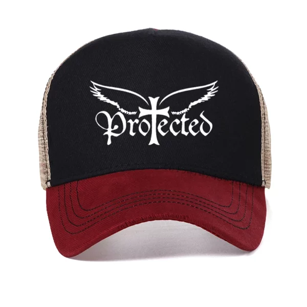 Angel Will Protect You casquette mode unisexe la croix jésus-Christ impression casquette de Baseball Cool mode été visière camionneur chapeau – Image 25