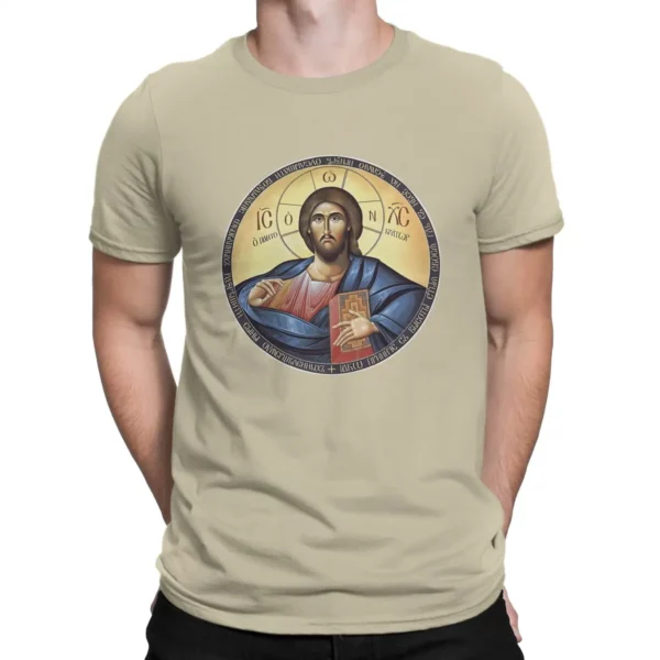T-shirt de Jésus-Christ pour hommes, Pantocrator du Christ, icône orthodoxe, Hipster PVD original, T-shirt distinctif – Image 10