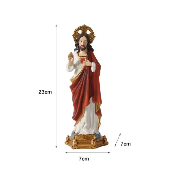 Figurine religieuse de Jésus pour la décoration, artisanat en résine, fournitures d'église, sculptures intensifiées pour la maison, 1PC, 20 cm, 30cm – Image 7