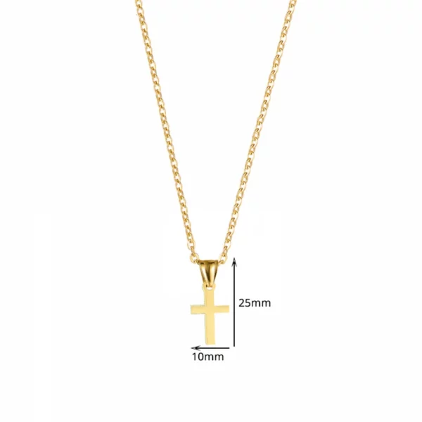 Mode petit pendentif croix de jésus femme or argent couleur foi chrétienne croix collier pour femmes bijoux religieux cadeau 2025 – Image 3
