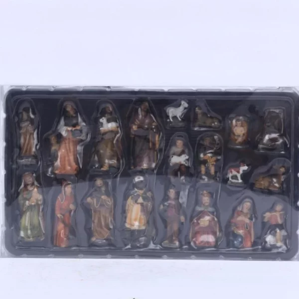 Ornement de naissance du Christ, scène de la Nativité, artisanat en résine, décoration de crèche de Noël, figurine catholique Auckland, cadeaux, 20 pièces par ensemble – Image 8