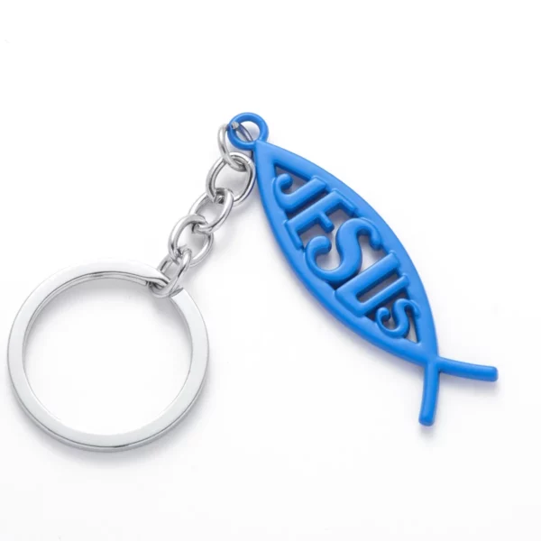 Porte-clés de voiture universel en métal, pendentif avec logo de poisson de Jésus, Toyota, Audi, KIA, Honda, Mercedes Benz, Chevrolet, Jeep – Image 23