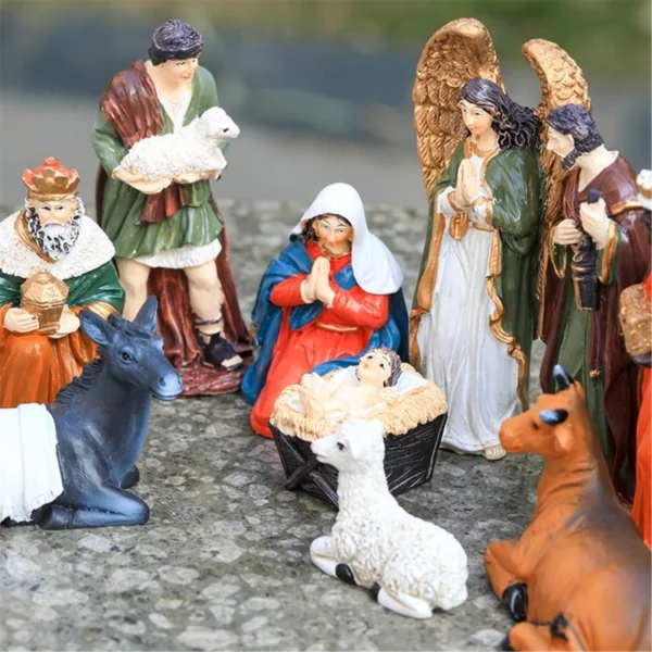 figurines en résine 10cm haut pour crèche noël, pour décoration religieuse – Image 3