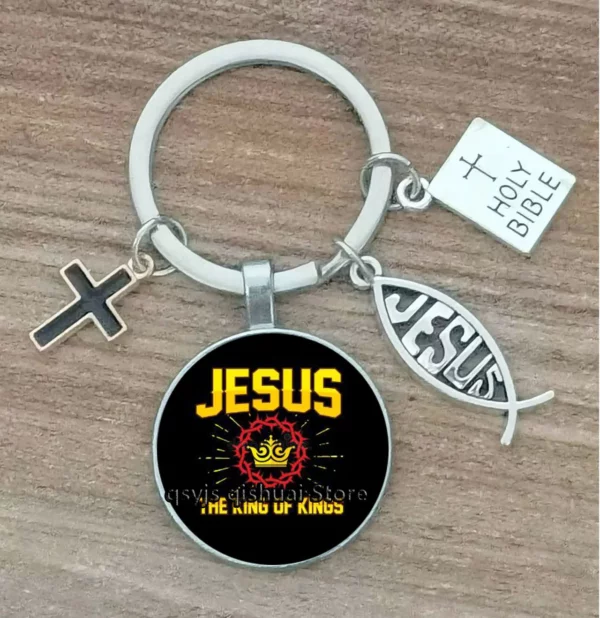 Porte-Clés Personnalisé avec Lettres de Dieu Imprimées, Ornement de la Foi de Jésus, Cadeau de Manucure – Image 28