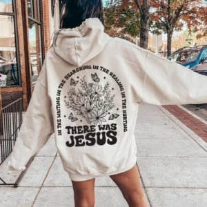 Sweat à capuche chrétien fleuri de Jésus, chemise religieuse, sweat-shirt chimrétien, pull basé sur la foi, cadeau catholique