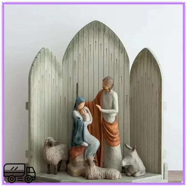 Collection de statues de personnages de haute qualité, Sculptures de taberne, Collection de la nativité de jésus, Bible magique, cadeau de noël pour le vacances – Image 2