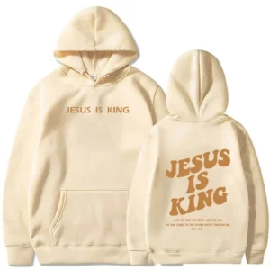 Sweat à capuche Jésus est roi pour hommes et femmes, pull Harajuku, sweat-shirt foi chrétienne, Streetwear Y