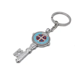 Porte-clés Vintage en émail Saint benoît, longs bijoux religieux catholiques pour hommes et femmes