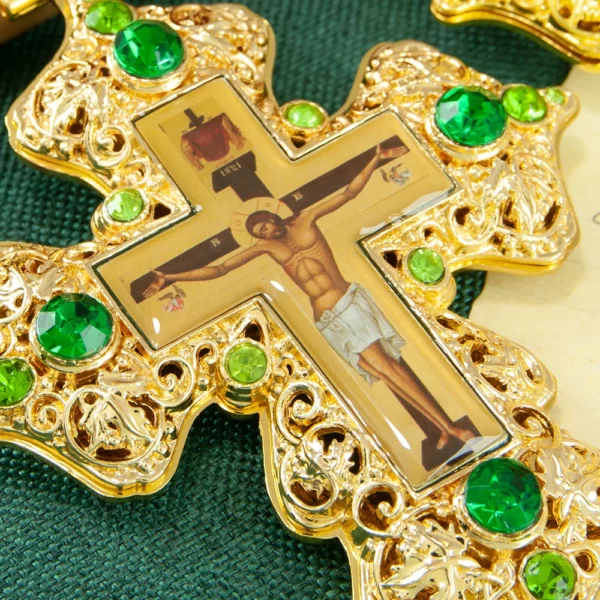Croix orthodoxe jésus pendentif en alliage de Zinc collier prêtre seins croix baptême culte mariage funéraire jésus orthodoxe – Image 3