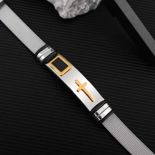 Bracelet croisé Style Punk Hip Hop Pop, personnalité Simple, bijoux simples pour Couples, cadeaux de vacances – Image 5