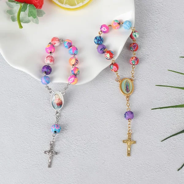Chapelet perle Bracelet catholique pendentif vierge marie bijoux religieux chrétien centres de table bijoux religieux catholique chrétien – Image 14