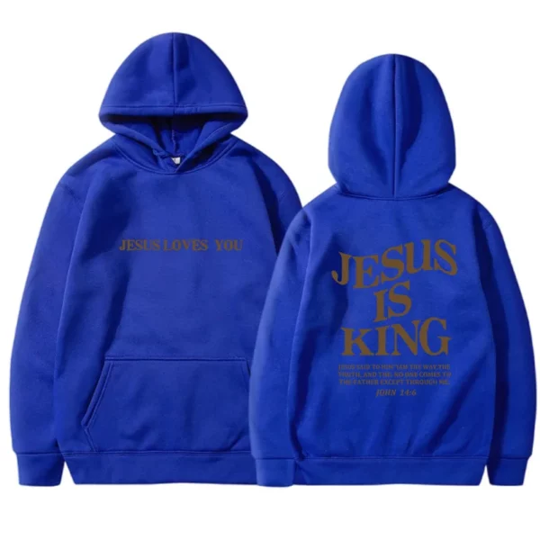 JESUS IS KING Sweats à capuche d'automne et d'hiver pour femmes, vêtements pour femmes à capuche à manches longues avec lettres imprimées double face Amazon – Image 8
