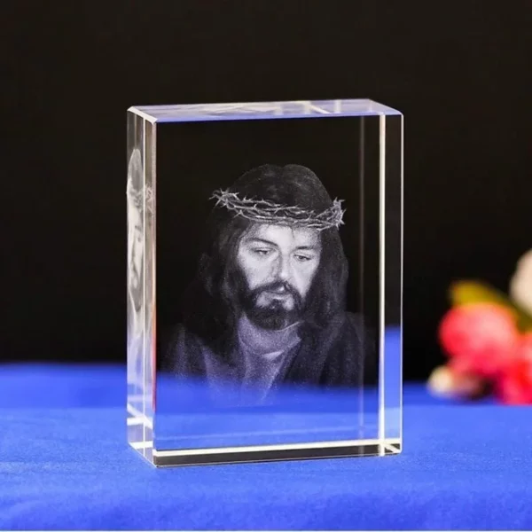 Portrait de jésus catholique chrétien moderne, 6 sortes, ornements en cristal, croix de jésus sculptée en 3D créative, accessoires de décoration pour la maison – Image 8