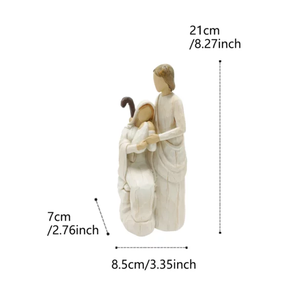 Statues de famille religieuse/statues de décoration extérieure pour la maison/statues commémoratives de jésus décoration de lieu religieux/idée de pâques de noël – Image 3